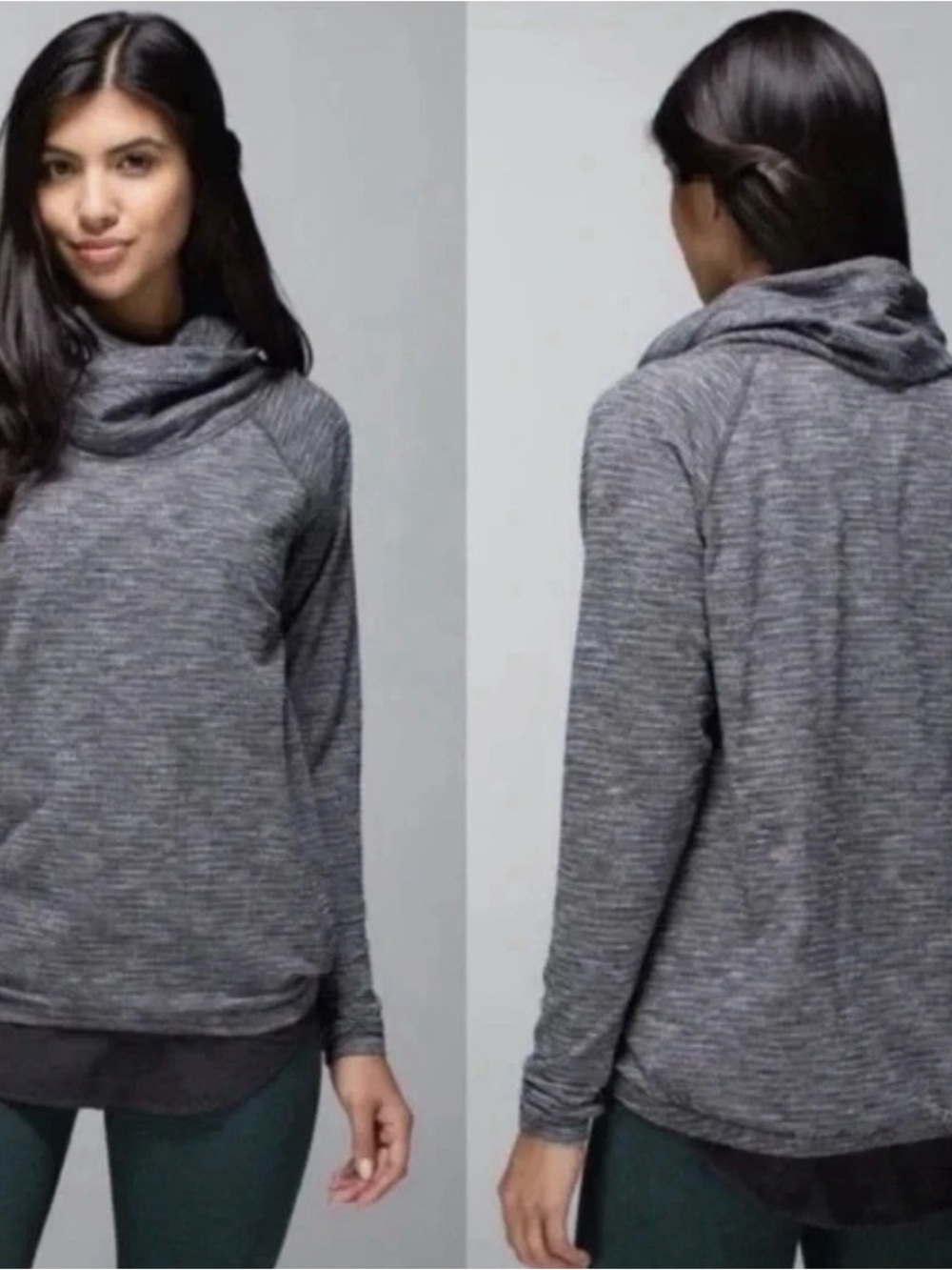 Lululemon Healthy Heart Pullover Women's Size 12 XL Coco Pique Black White Rulu